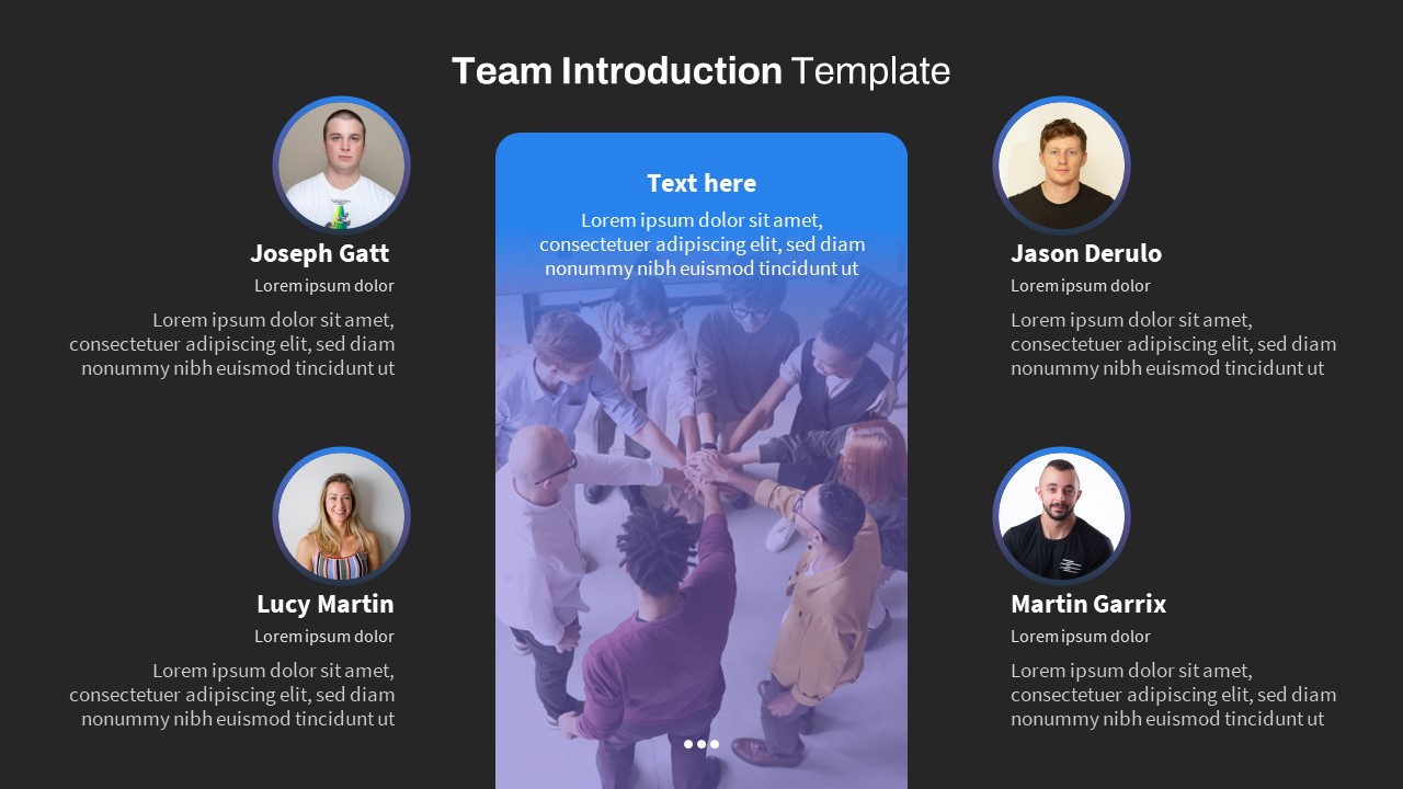 Team Introduction PowerPoint Template Free