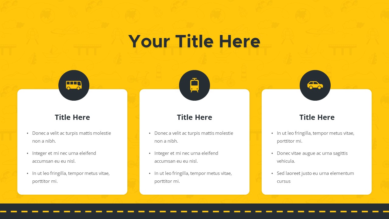 Transportation PowerPoint Theme text