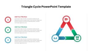 Triangle Cycle PowerPoint Template white