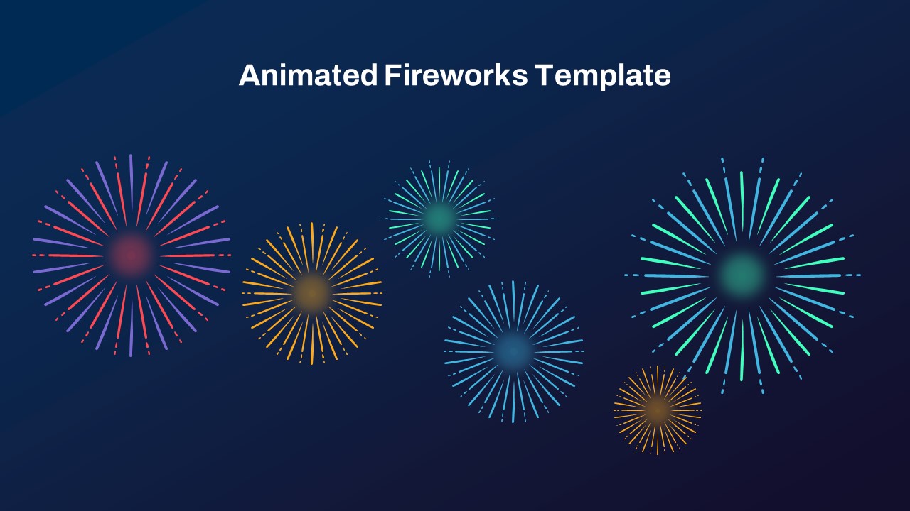 Animated Fireworks PowerPoint Template Free