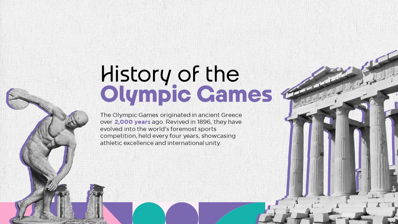 Animated Olympic Games Paris 2024 PowerPoint History Slide