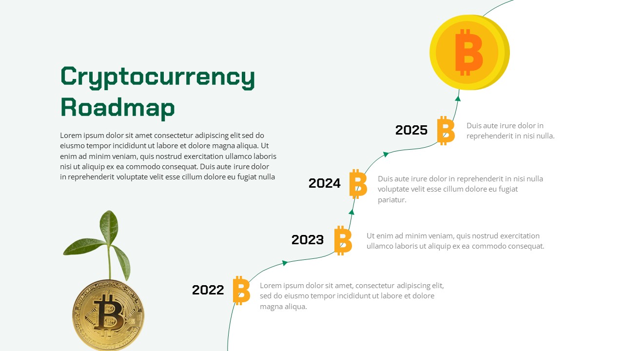 Cryptocurrency Roadmap PowerPoint Template