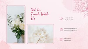 Floral PowerPoint Template Deck Contact Slide