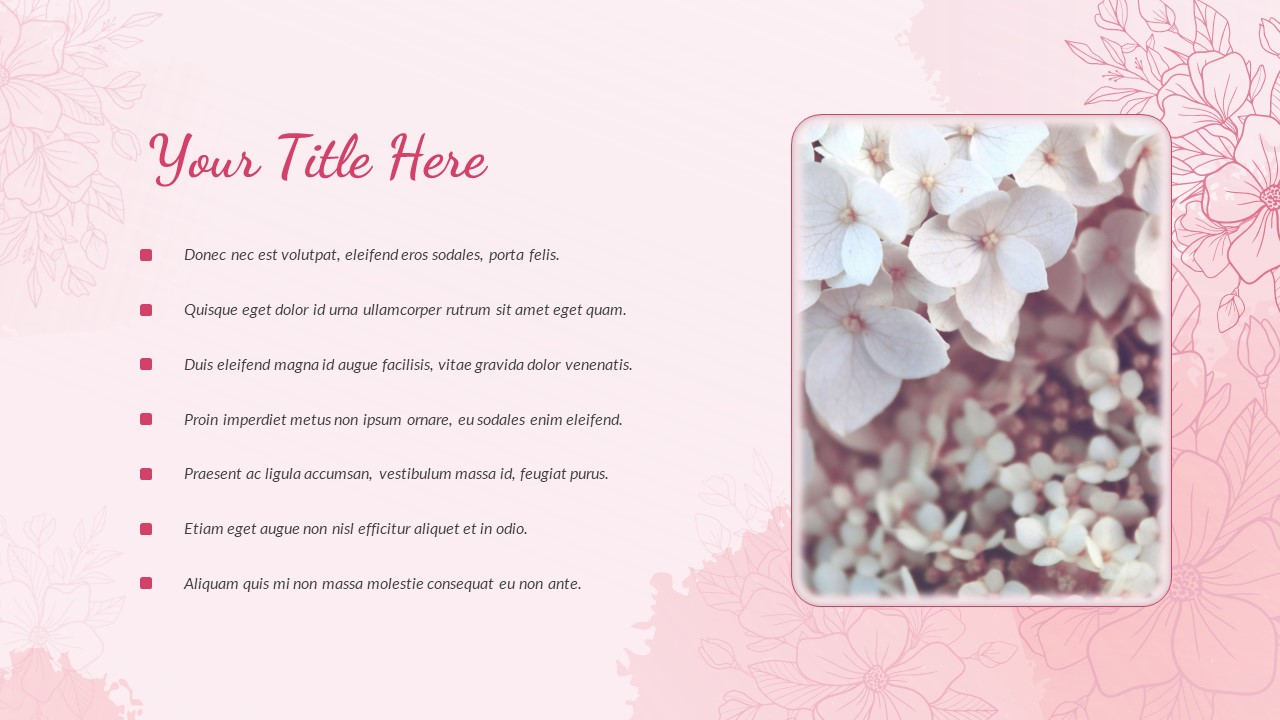 Floral PowerPoint Template Deck Title Slide