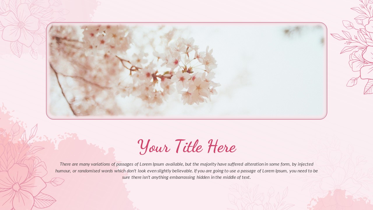 Floral Presentation Template Title Slide