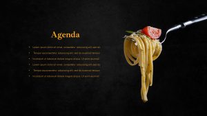 Food PPT Theme Agenda Slide