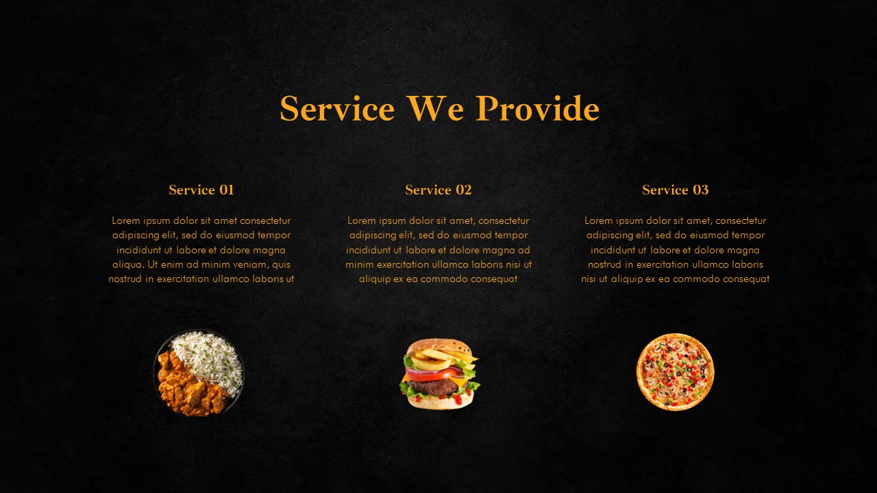 Food PPT Theme Service Slide