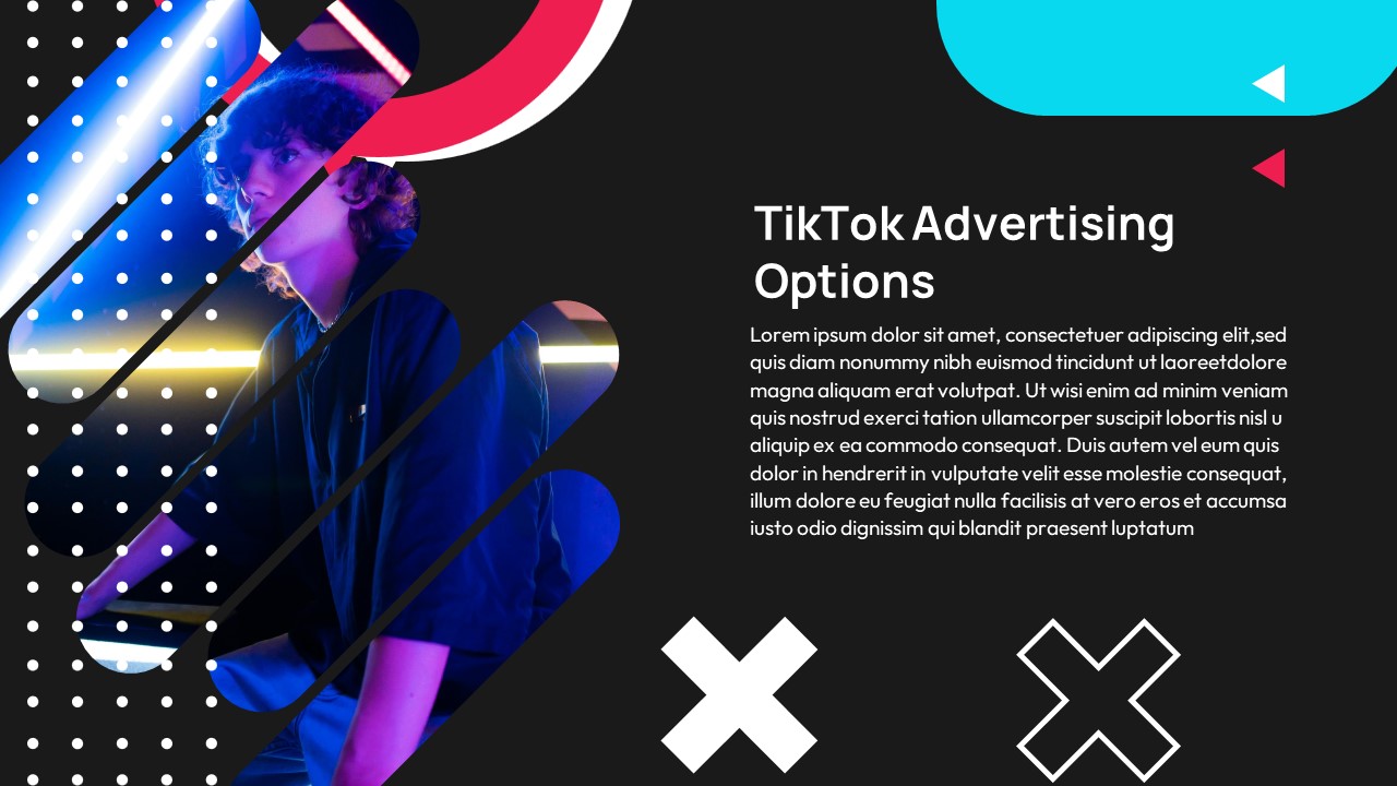 Free Tiktok PowerPoint Template Advertising Options Slide