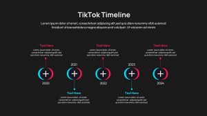 Free Tiktok PowerPoint Template Timeline Slide