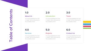 Geometric PowerPoint Template Deck contents