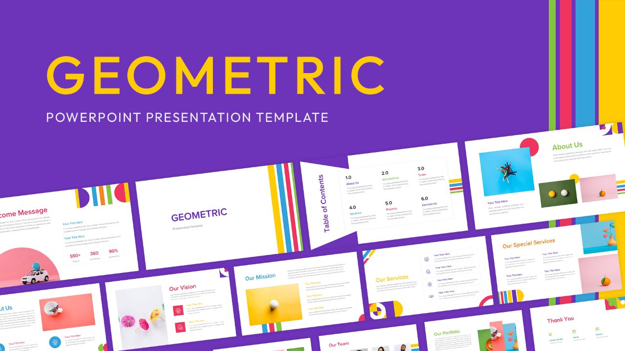 Geometric PowerPoint Template Deck featured image