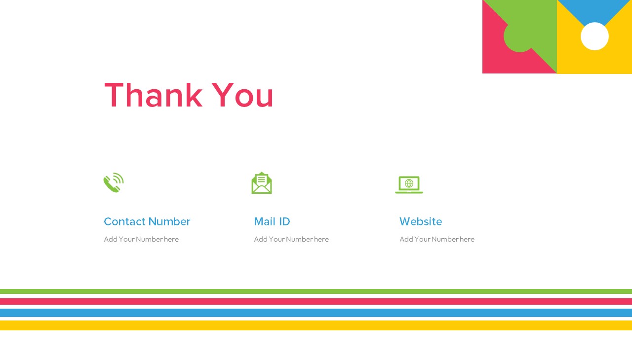 Geometric PowerPoint Template Deck thank you slide