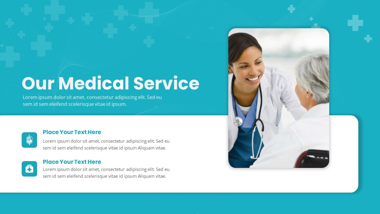 Professional Medical PowerPoint Template Service Slide