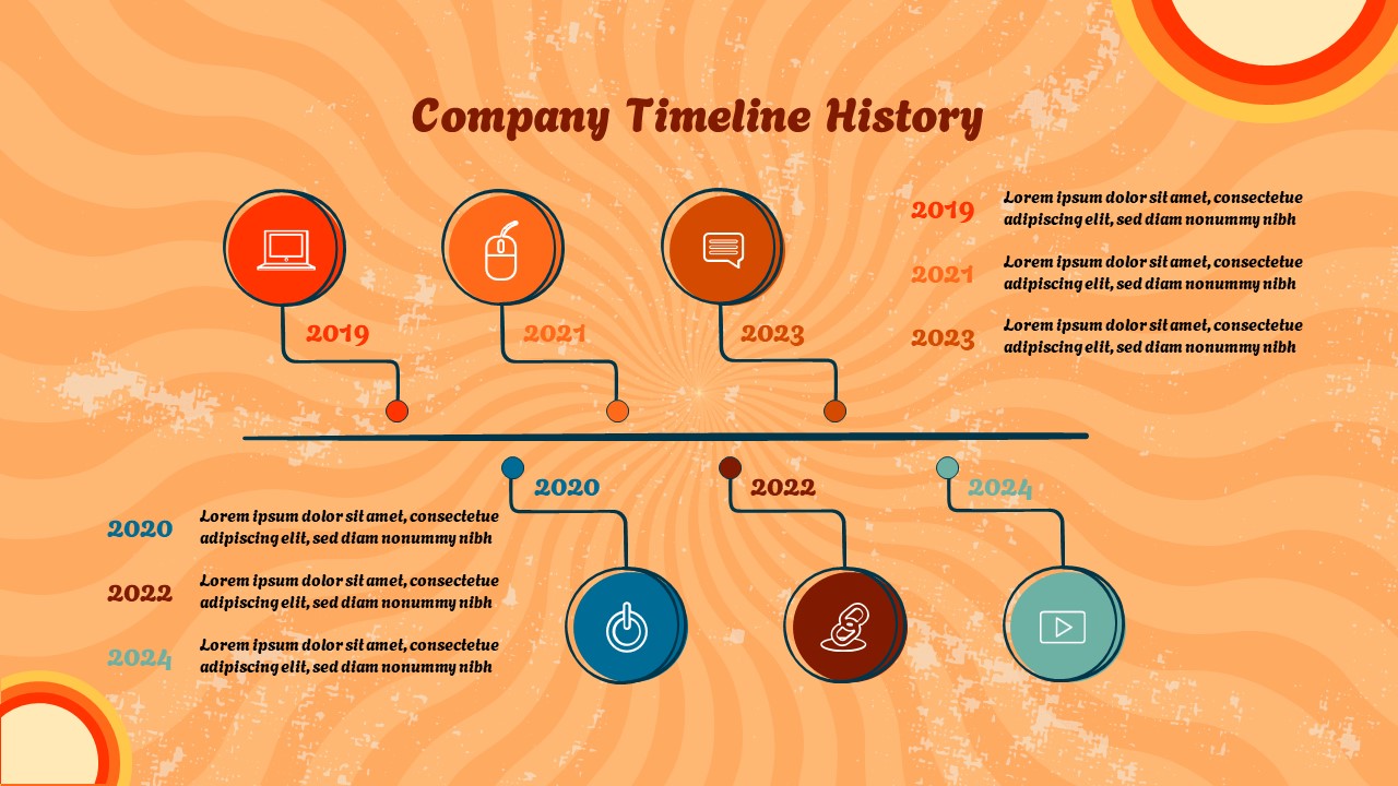 Retro Design Style PowerPoint Template history