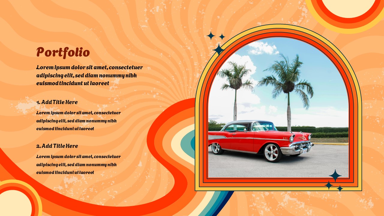 Retro Design Style PowerPoint Template portfolio