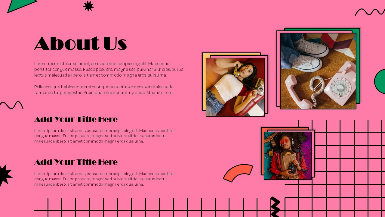 Retro Style PowerPoint Deck About Us Template