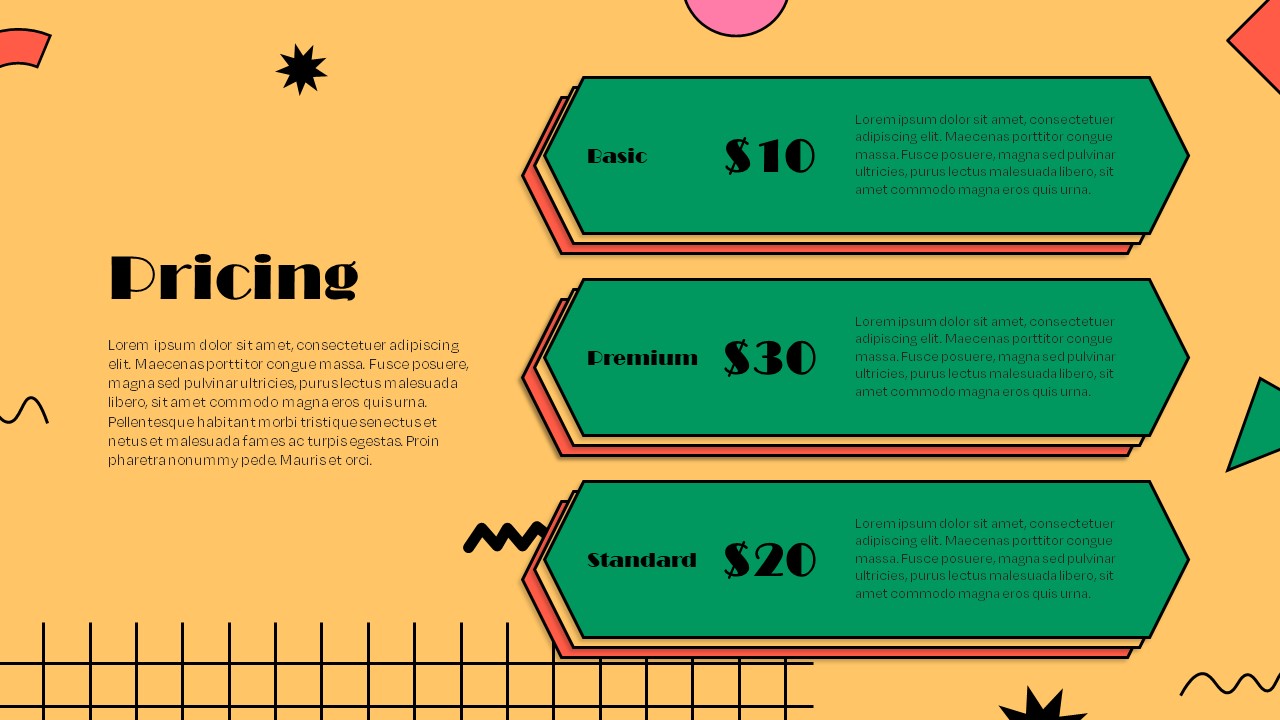 Retro Style PowerPoint Deck Pricing Template