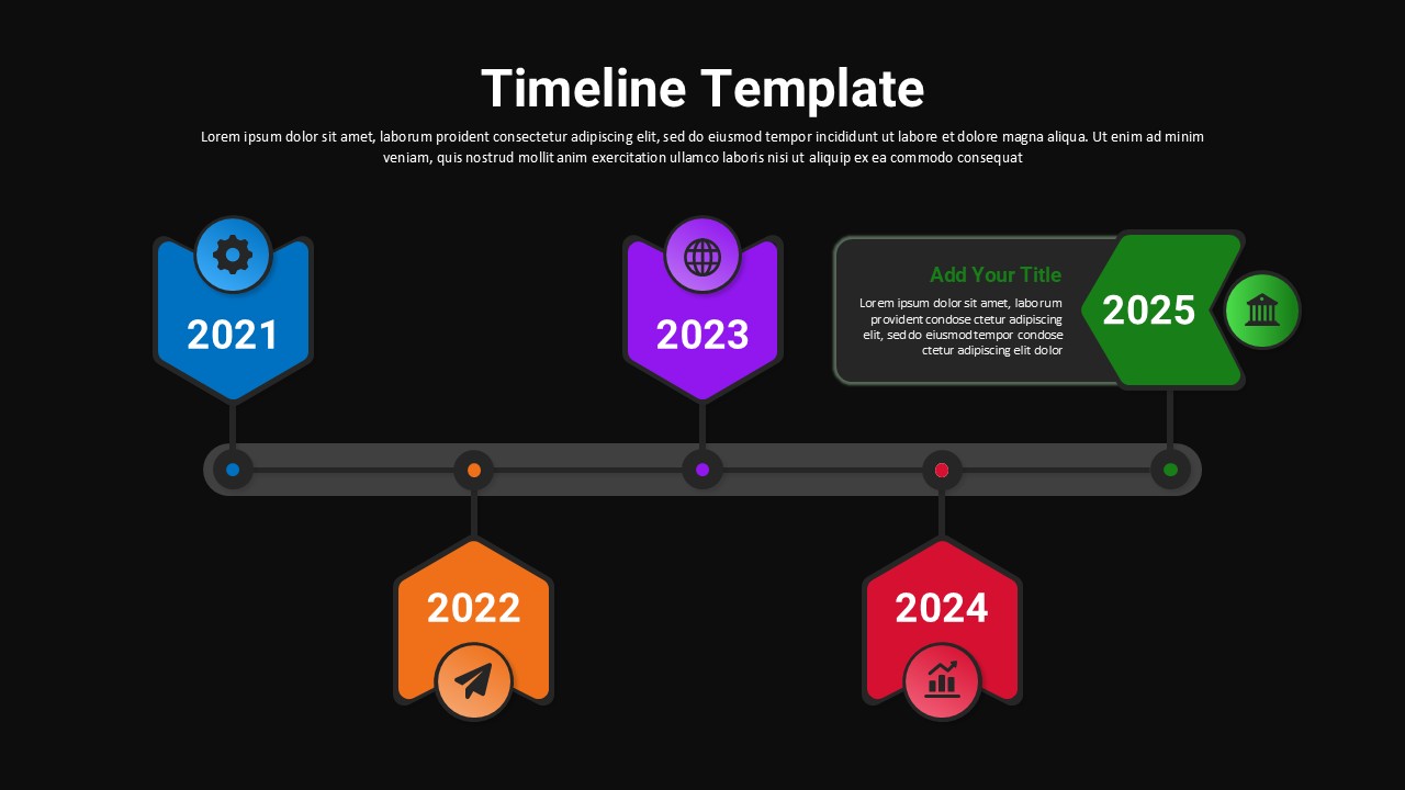 Timeline PPT Presentation Templates Morph Transition black