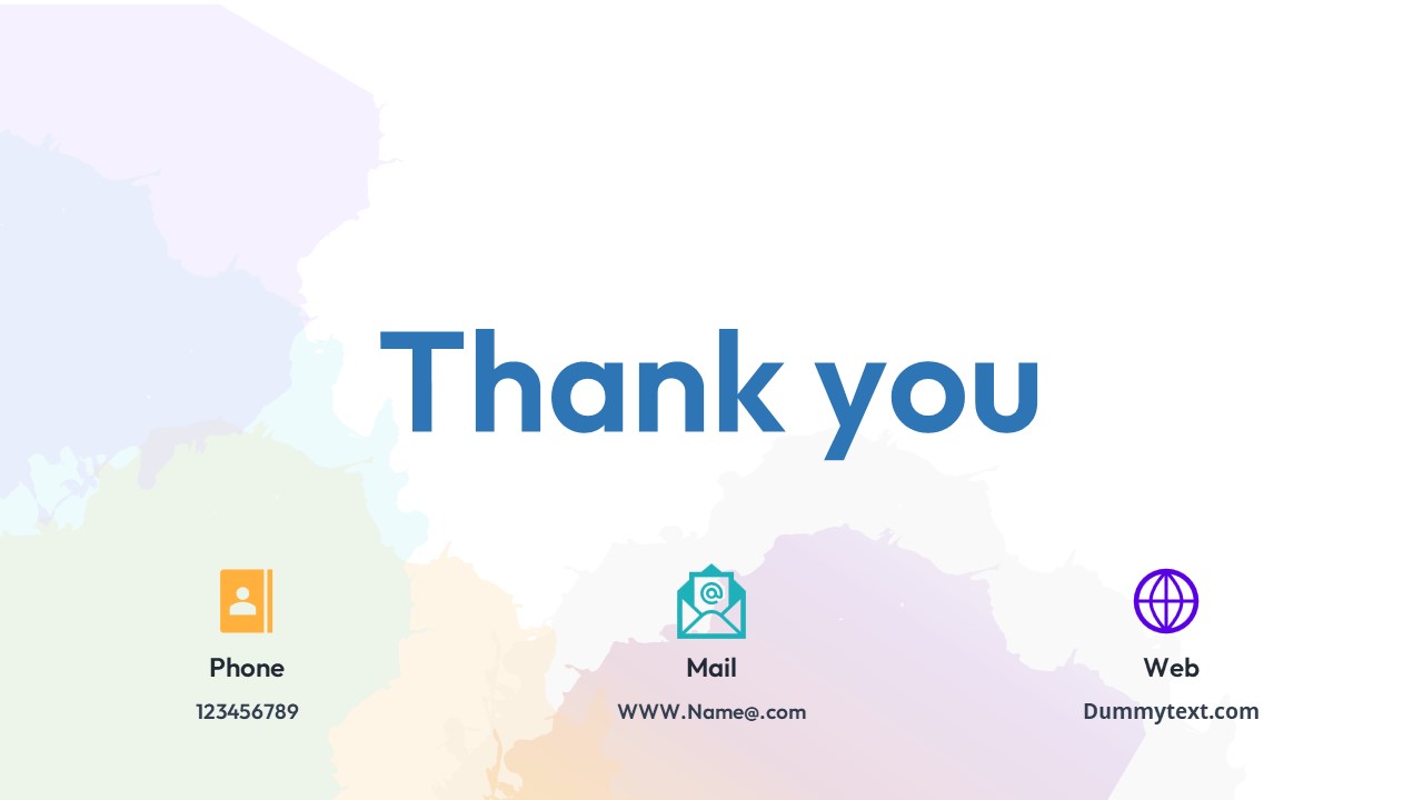 Water color PowerPoint Theme Thankyou Slide