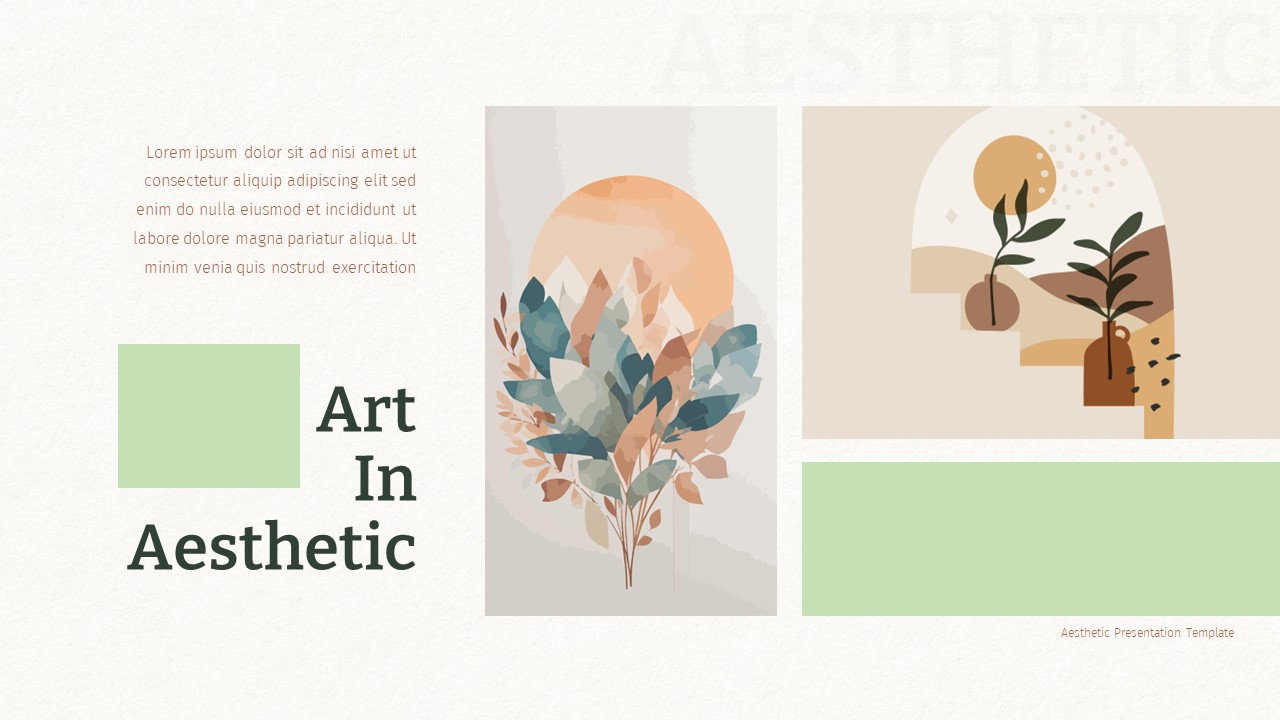 Aesthetic PowerPoint Template Deck Art In Aesthetic Slide