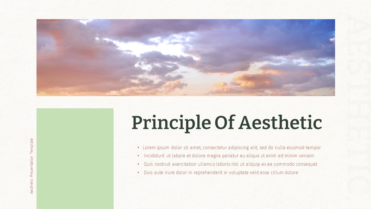 Aesthetic PowerPoint Template Deck Principle Of Aesthetic Slide