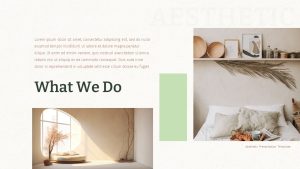 Aesthetic PowerPoint Template Deck What We Do Slide