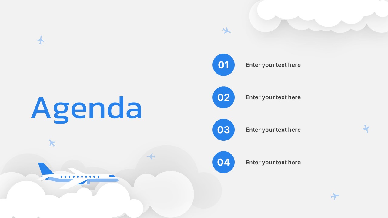 Aviation PowerPoint theme agenda