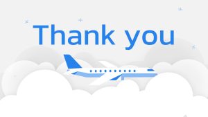 Aviation PowerPoint theme thank you slide