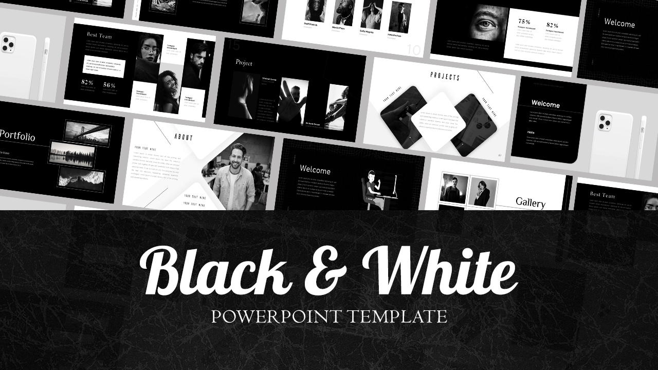 Black and White PowerPoint templates tag featured image