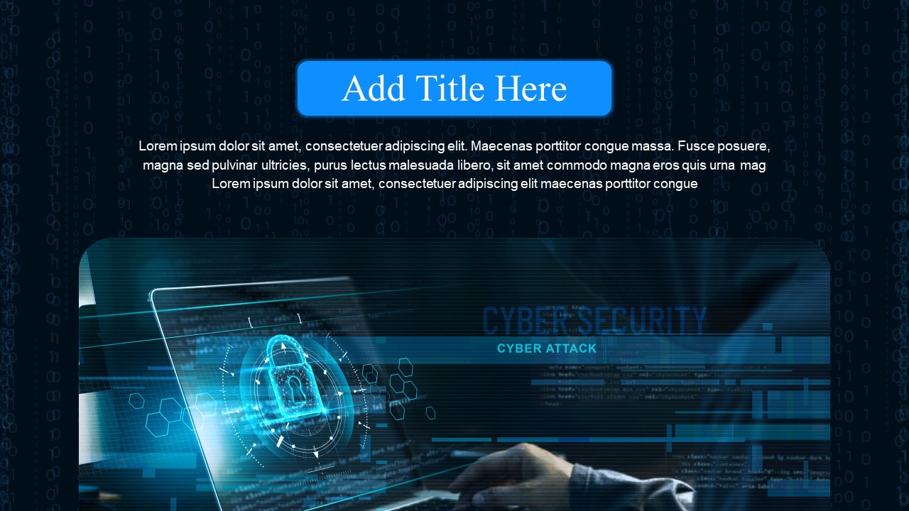 Cyber Security PPT Presentation Theme Text Slide