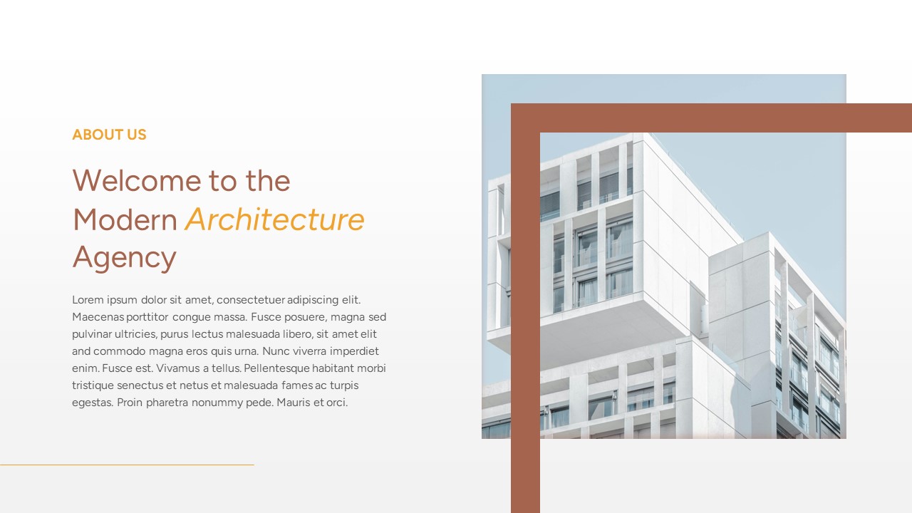 Free Architecture PowerPoint Template welcome