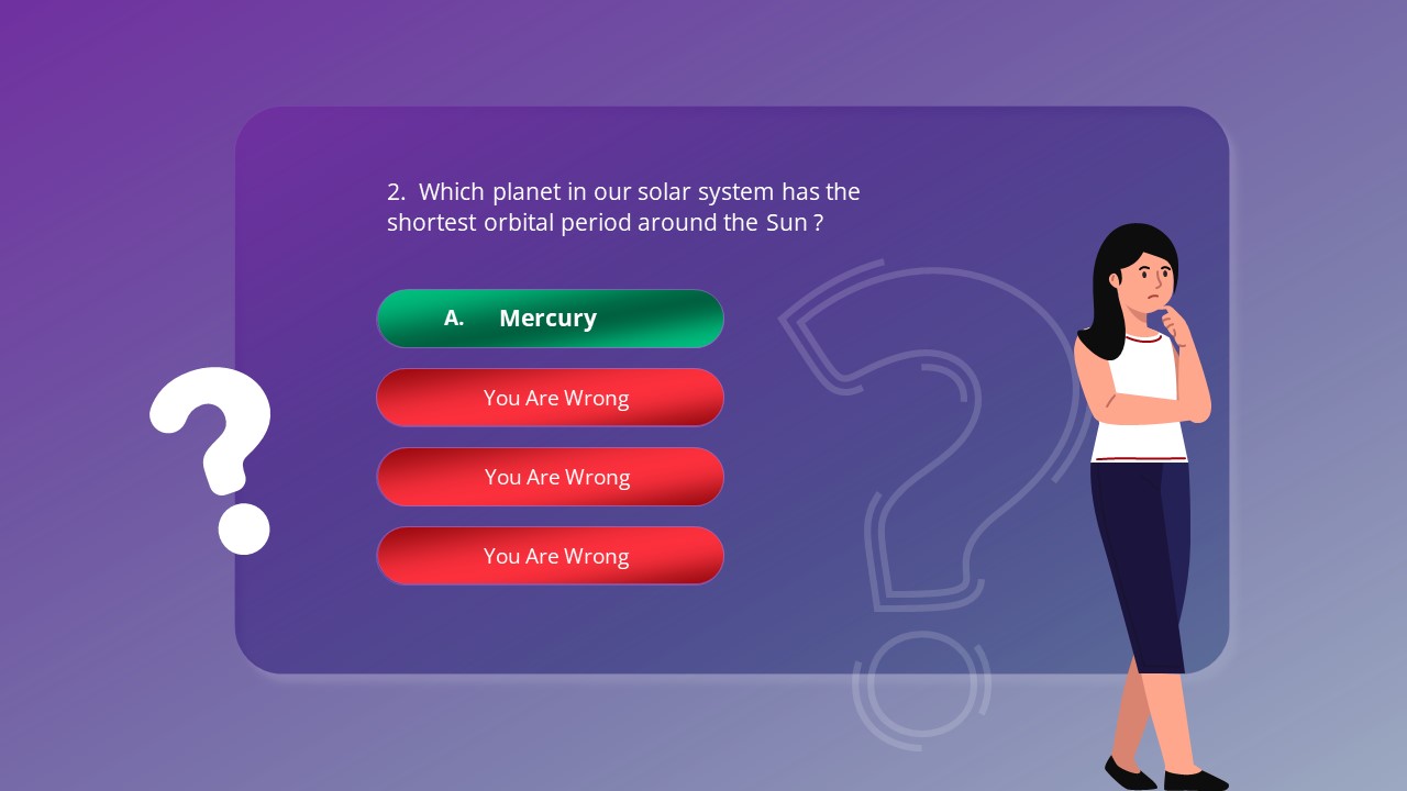 Free Interactive PPT Quiz Template Choose the Option Slide