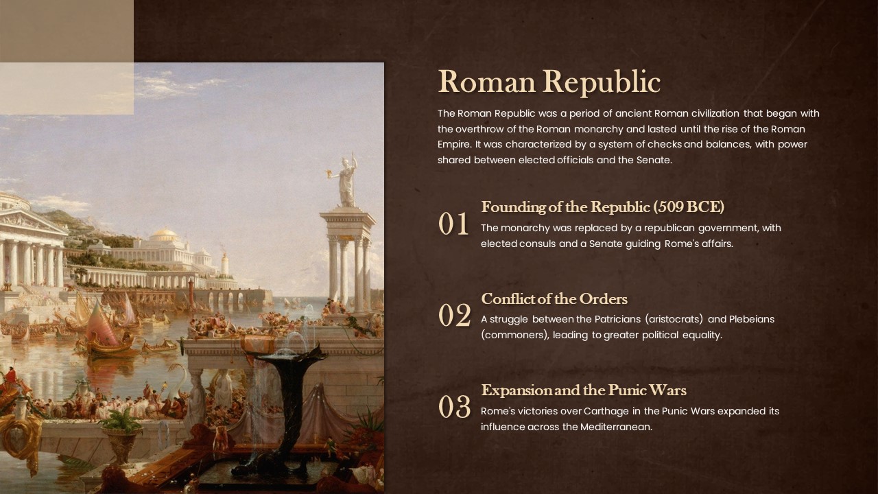 History Presentation Template roman republic