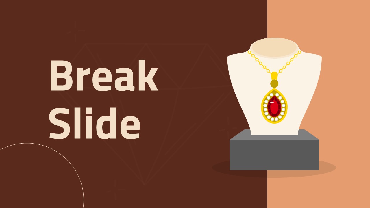 Jewellery PowerPoint Theme break slide