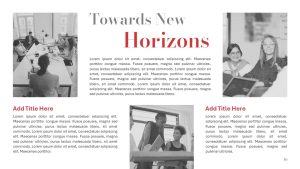 Magazine PowerPoint Template Towards New Horizons Slide