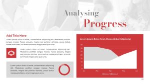 Magazine PowerPoint Template Progress Analysis Slide