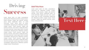 Magazine PowerPoint Template Driving Success Slide