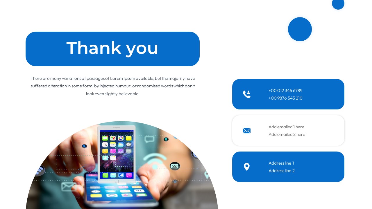 Mobile Apps PowerPoint Theme Thankyou