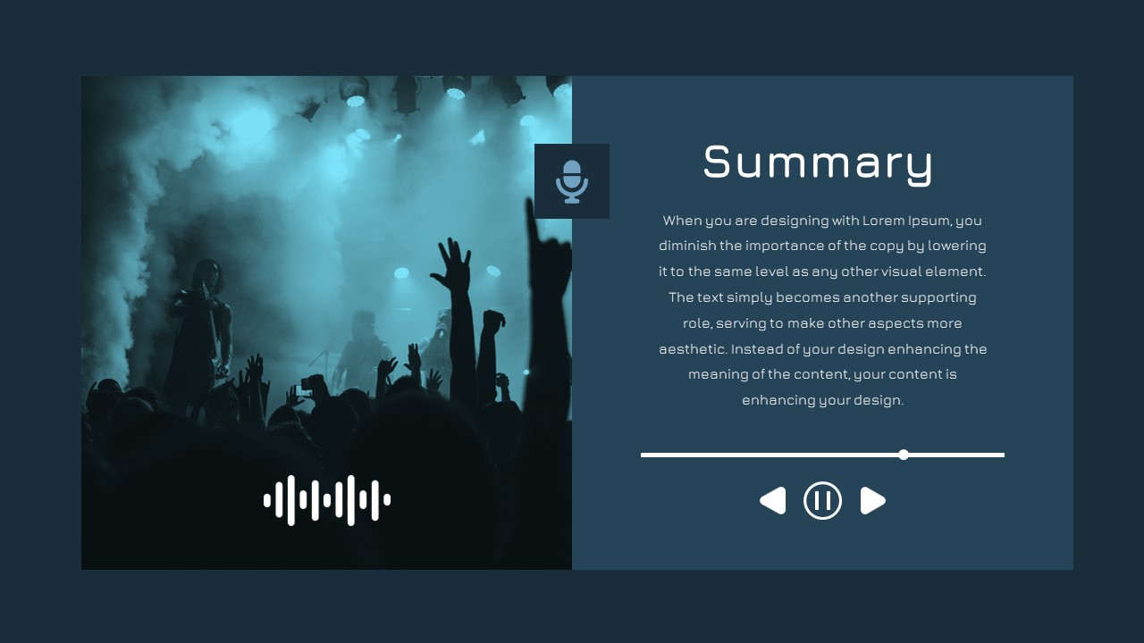 Music PowerPoint Theme Summary Slide