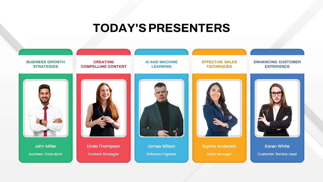 Today's Presenters PowerPoint Templates