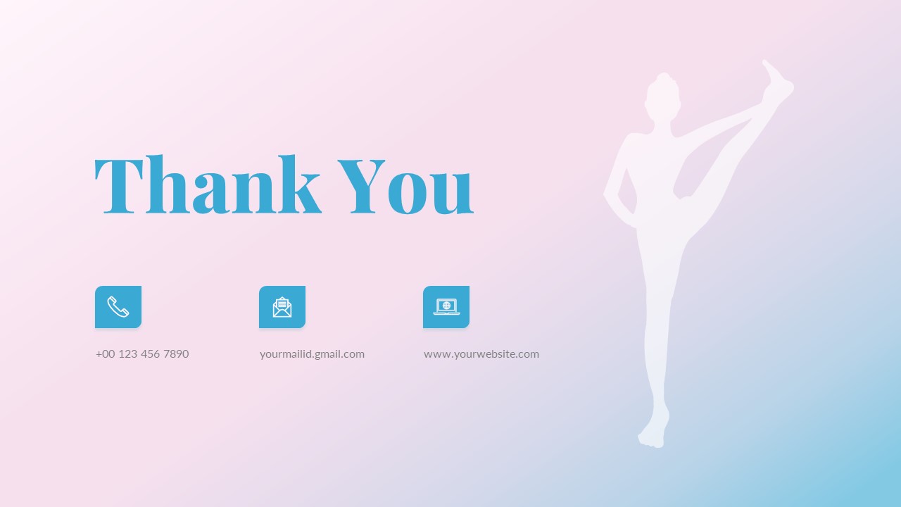 Yoga PowerPoint Presentation Theme Thankyou Slide