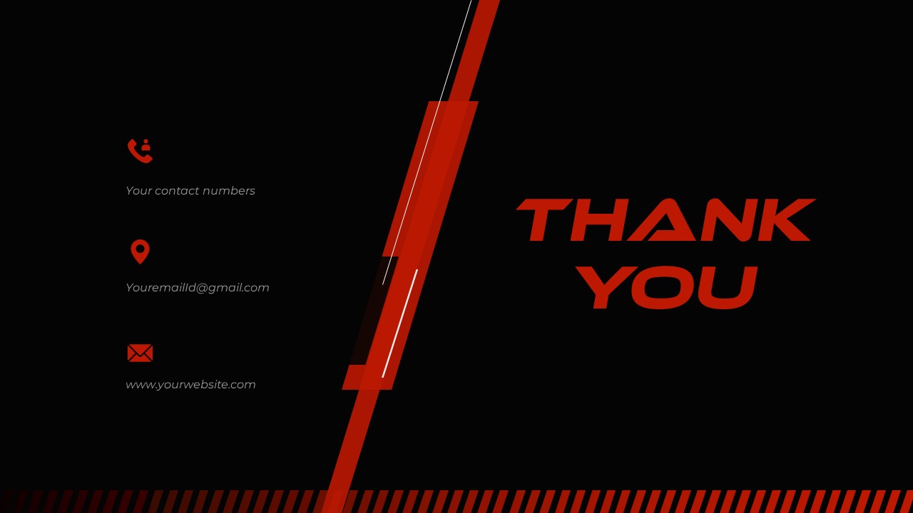 Bike PowerPoint Theme thank you slide