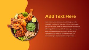 Food Theme PowerPoint Presentation text slide