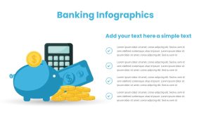 Free Banking PowerPoint Template infographics