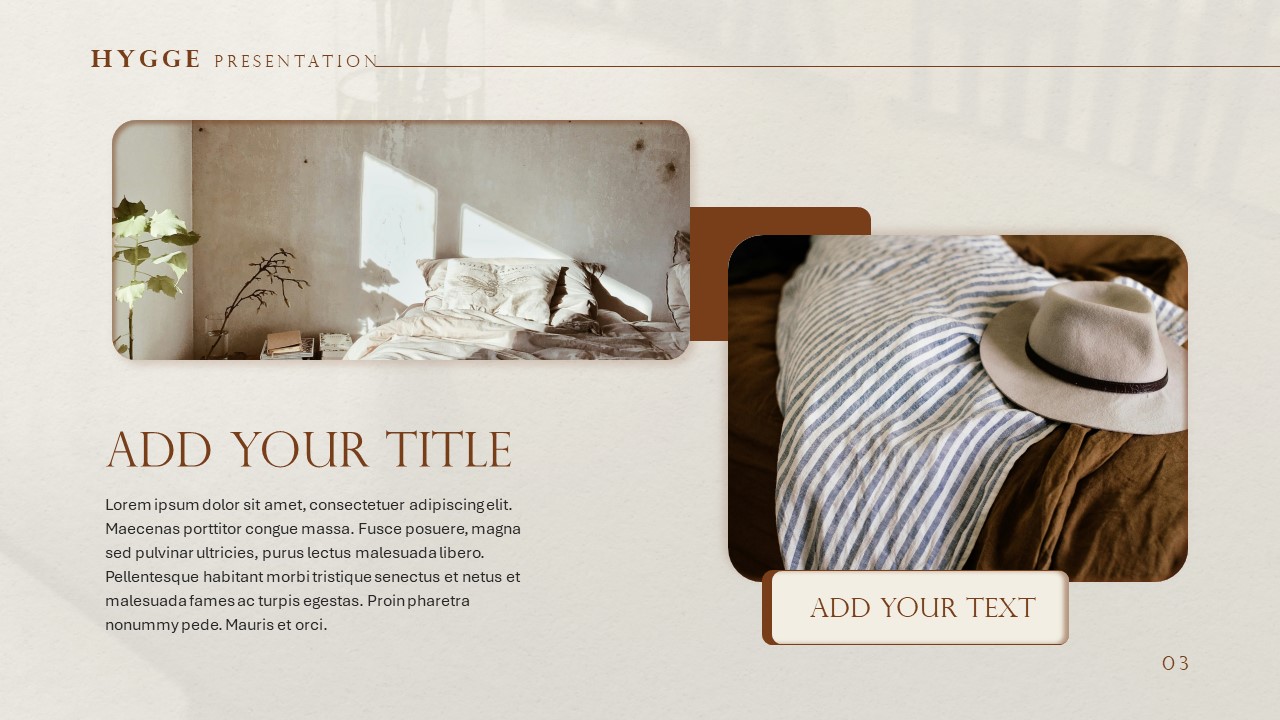 Hygge PowerPoint Template titles