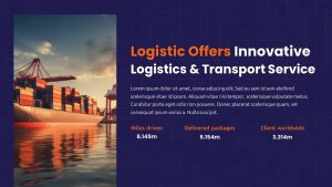 Logistics Deck PowerPoint Template Slide