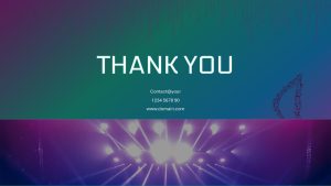 Music PowerPoint Presentation Theme thank you slide