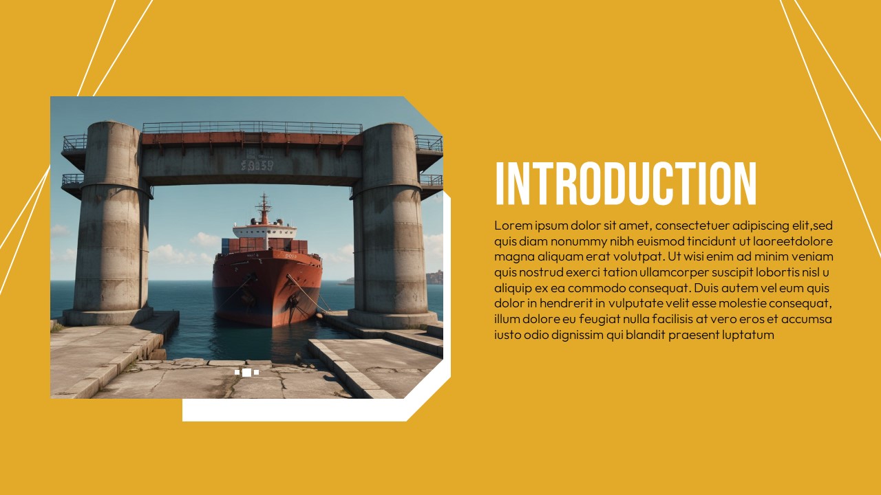 Port PowerPoint Template introduction slide