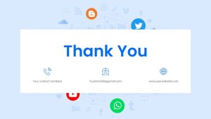 Social Media PowerPoint Theme Thank You Slide