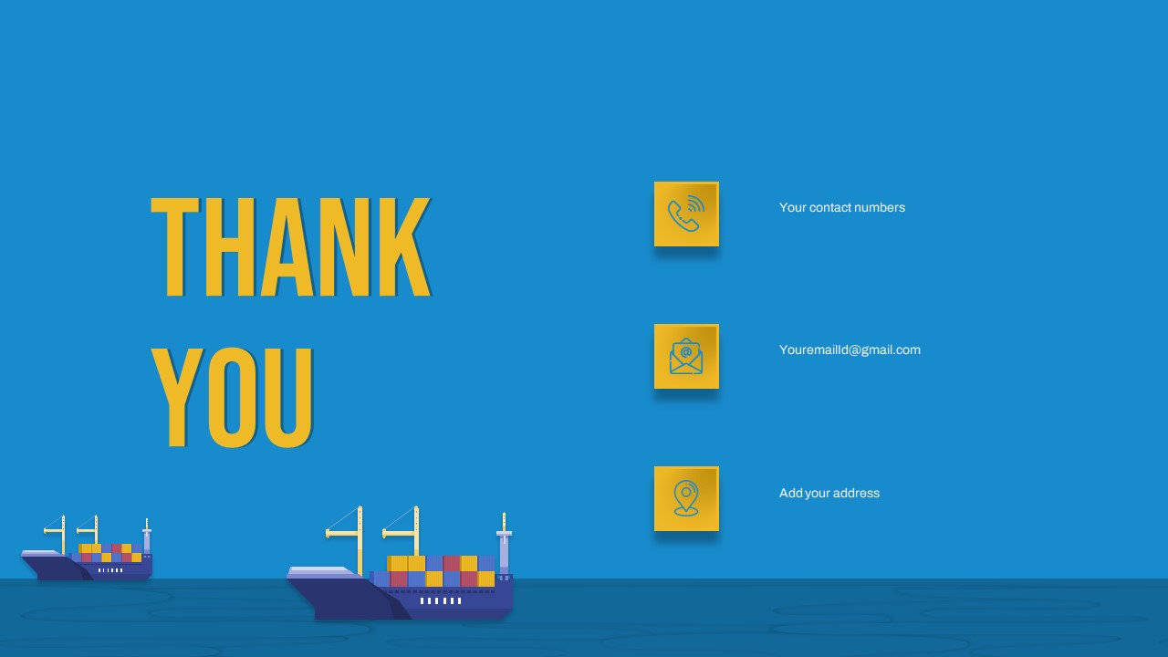 Waterways PowerPoint Theme thank you slide